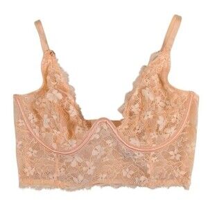 The‎ Victoria's Secret Dream Angels Long Line Unlined Bustier in Peach 36D